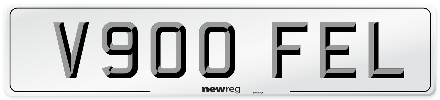 V900 FEL Number Plate from New Reg